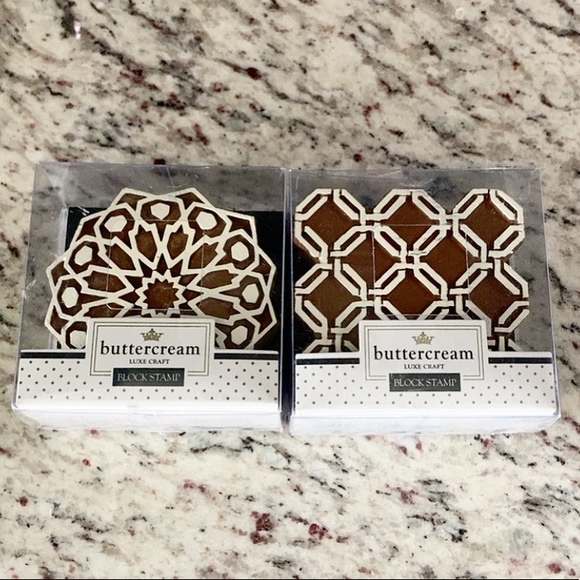 Two New in Box Buttercream Luxe Craft Block Stamps - Picture 2 of 3